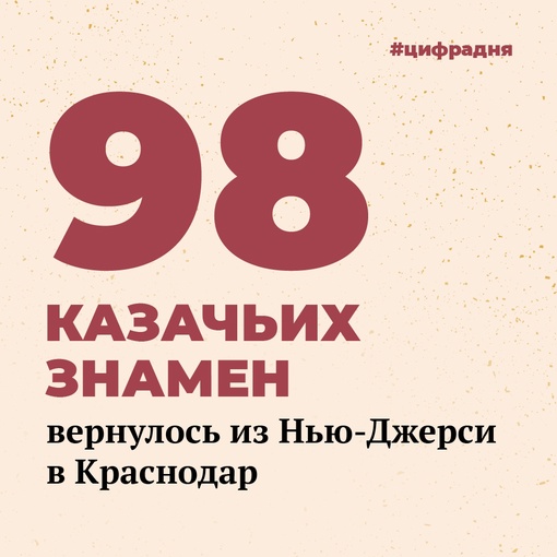 98 войсковых, полковых и куренных знамен из Нью-Джерси прибыли в Краснодар с «пересадкой» в…