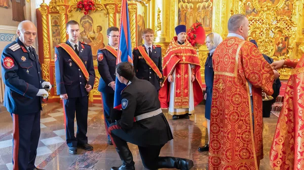 Студенты первого в России казачьего бакалавриата прошли обряд верстания в казаки